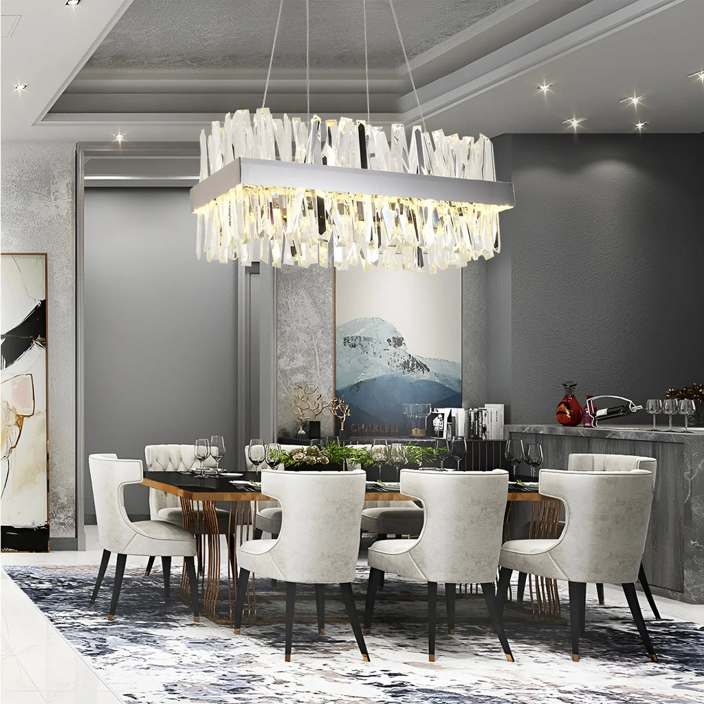 Sassello | Modern Design Rectangle Crystal Chandelier