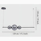 Alberona | Chic Minimalistic Modern Glass LED Chandelier