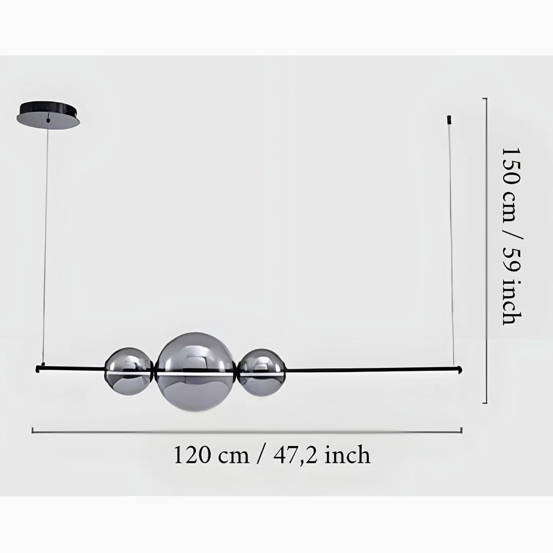 Alberona | Chic Minimalistic Modern Glass LED Chandelier