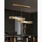 Induno Olona | Modern Crystal S-shaped LED Chandelier for Living Room