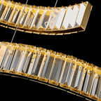 Induno Olona | Modern Crystal S-shaped LED Chandelier for Living Room