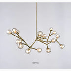 Luxury Molecular-Shaped Chandelier for Living Room, Kitchen, 17 Lights (Small), Warm Light