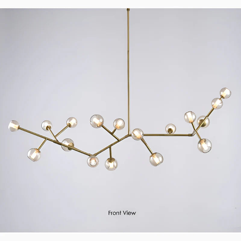 Luxury Molecular-Shaped Chandelier for Living Room, Kitchen, 17 Lights (Small), Warm Light