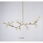 Luxury Molecular-Shaped Chandelier for Living Room, Kitchen, 17 Lights (Small), Warm Light