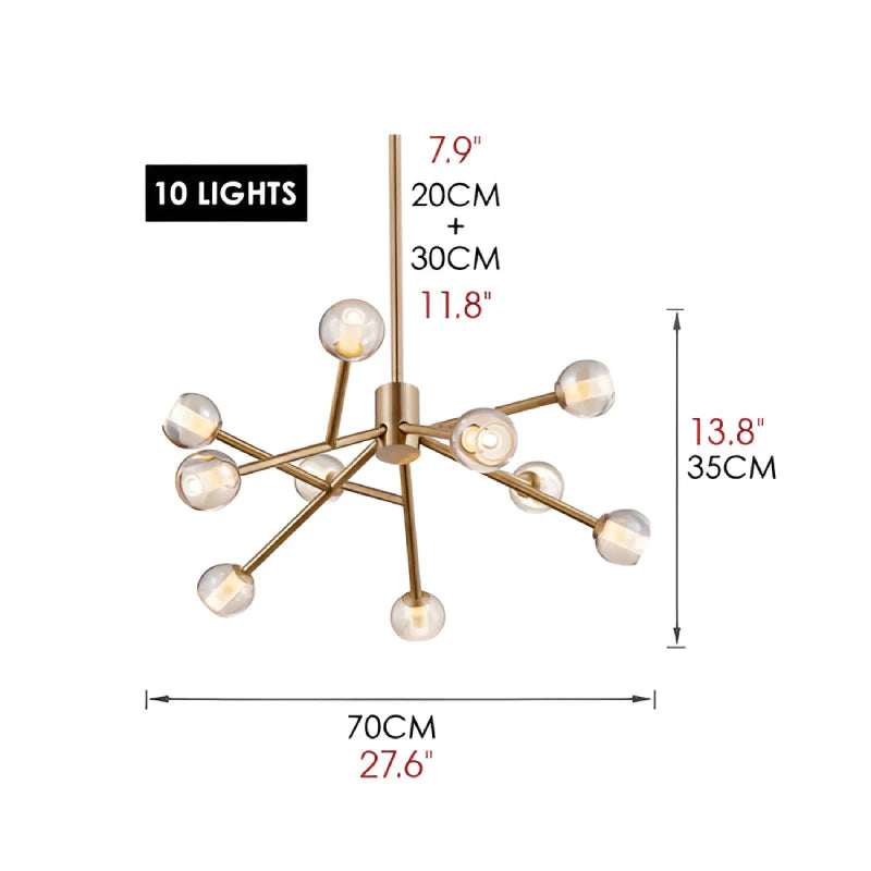 Ischia | Luxury Molecular-Shaped Chandelier for Living Room, Kitchen