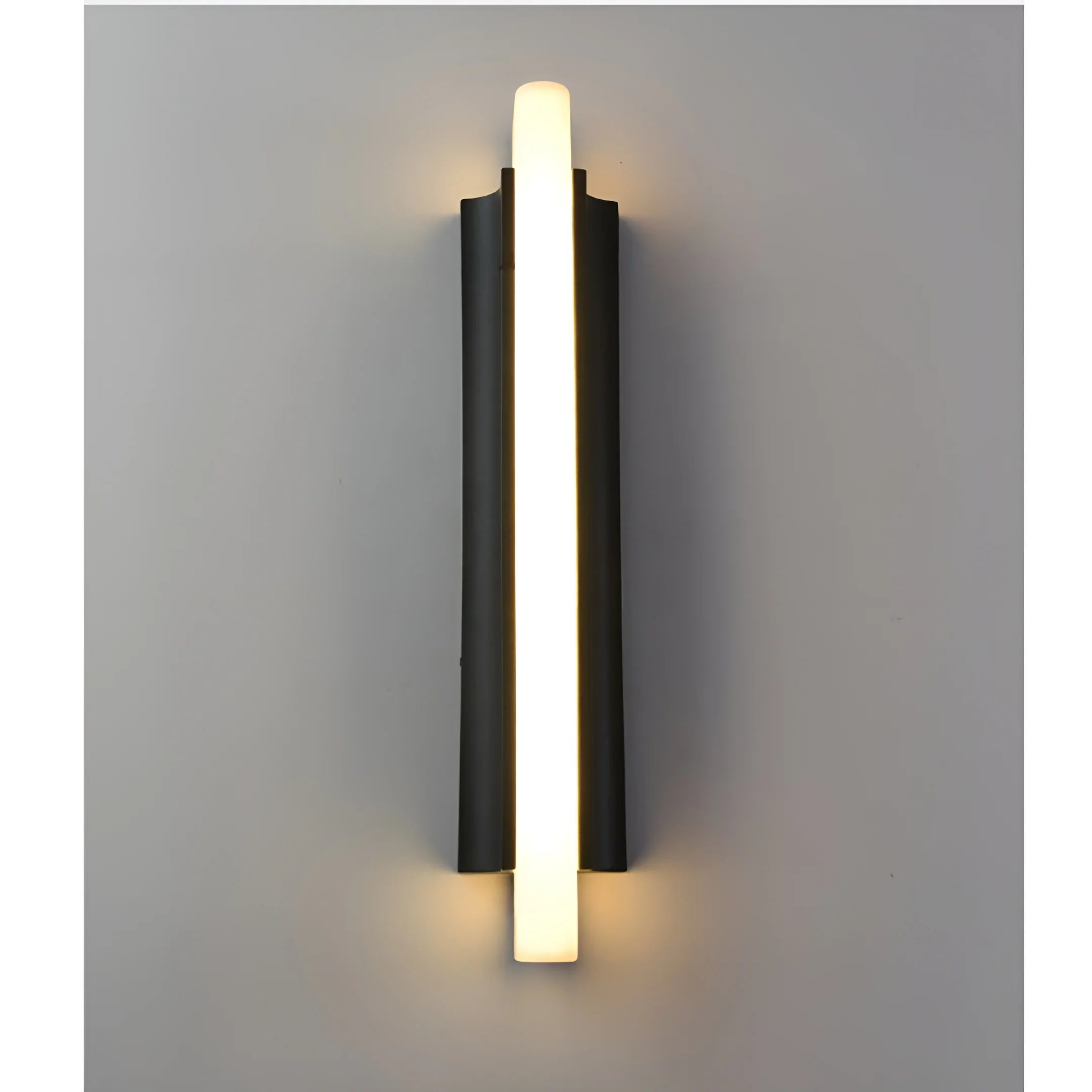 Modern Outdoor Wall Light - Waterproof IP54, 20W LED | Sand Black Stainless Steel & Resin, Perfect for Patio, Entryway, Balcony