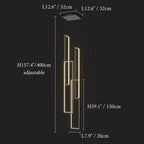 Lavagna | Ultramodern Rectangle Hanging LED Chandelier