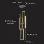 Lavagna | Ultramodern Rectangle Hanging LED Chandelier