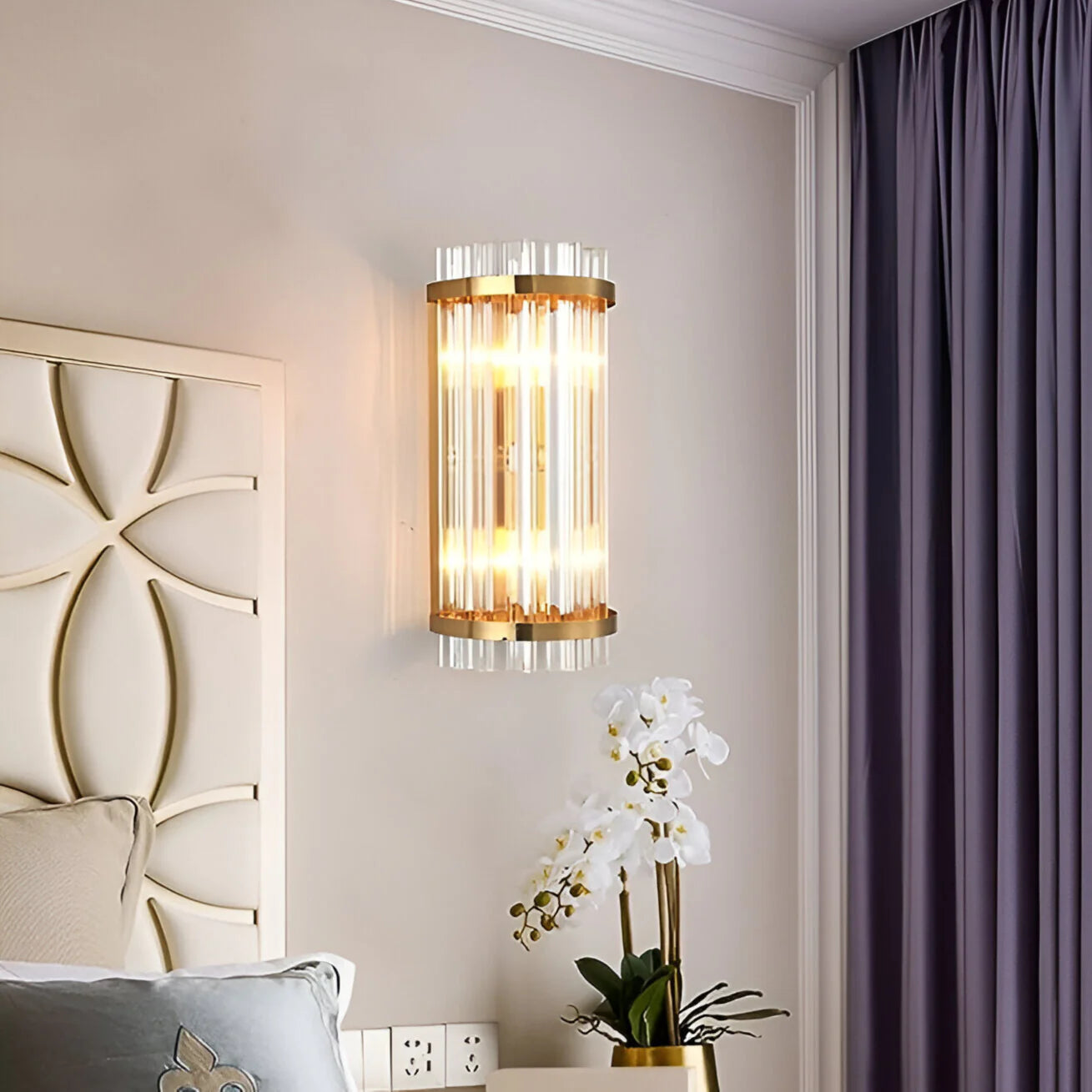 Luxury Crystal Wall Lamp in Nordic Style for Living Room, Bedroom