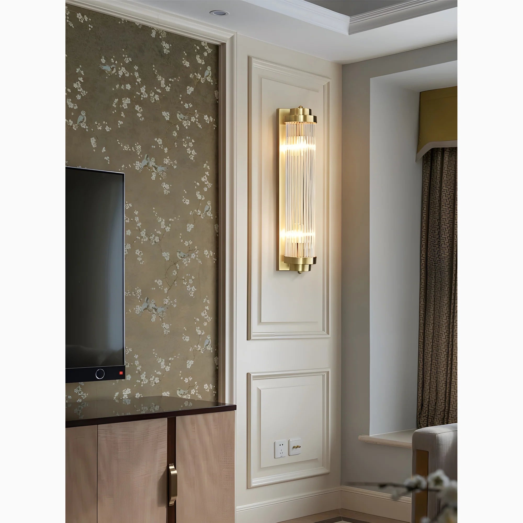 Luxury Crystal Wall Lamp in Nordic Style for Living Room, Bedroom