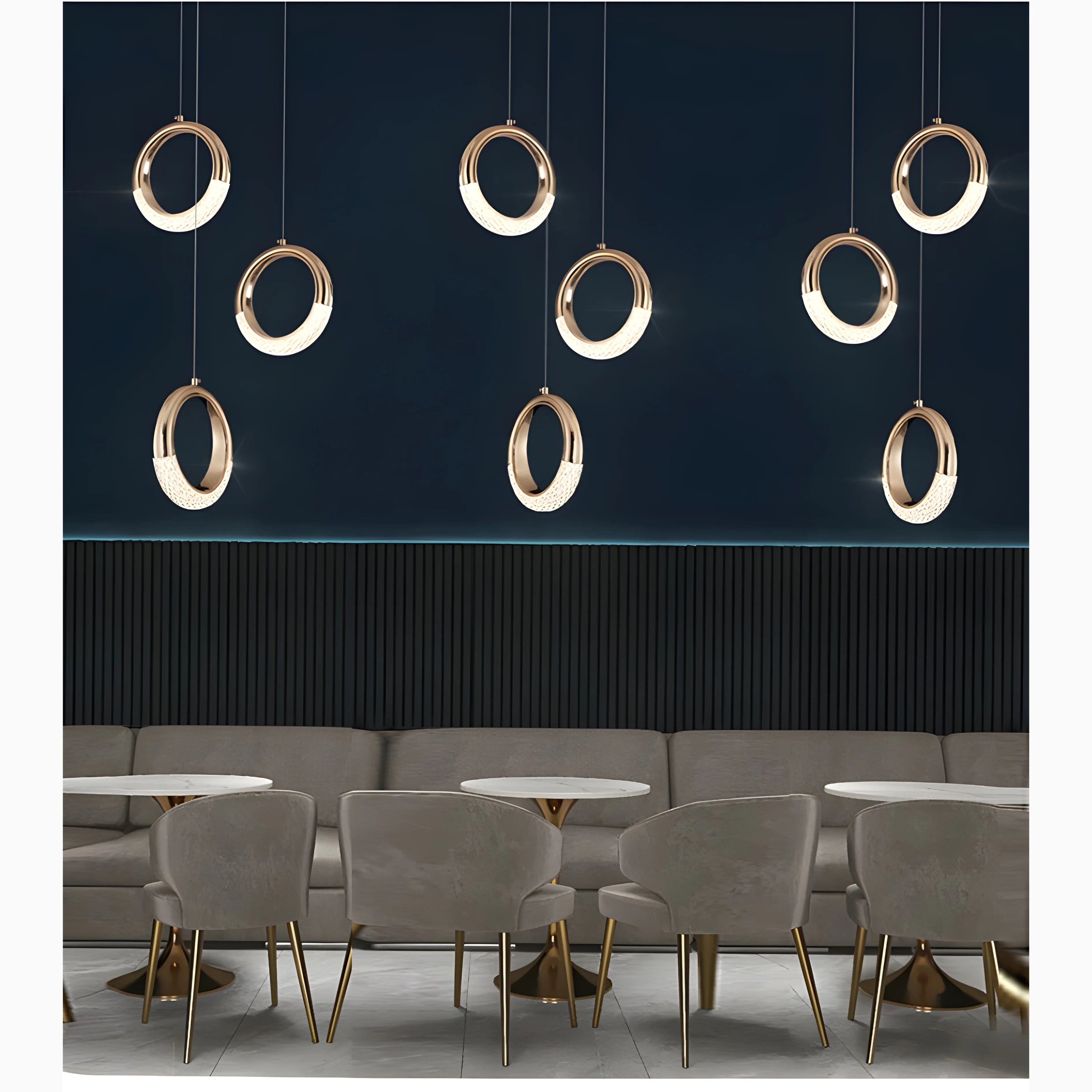 Cannero Riviera | Luxury Gold Ring Pendant Lighting
