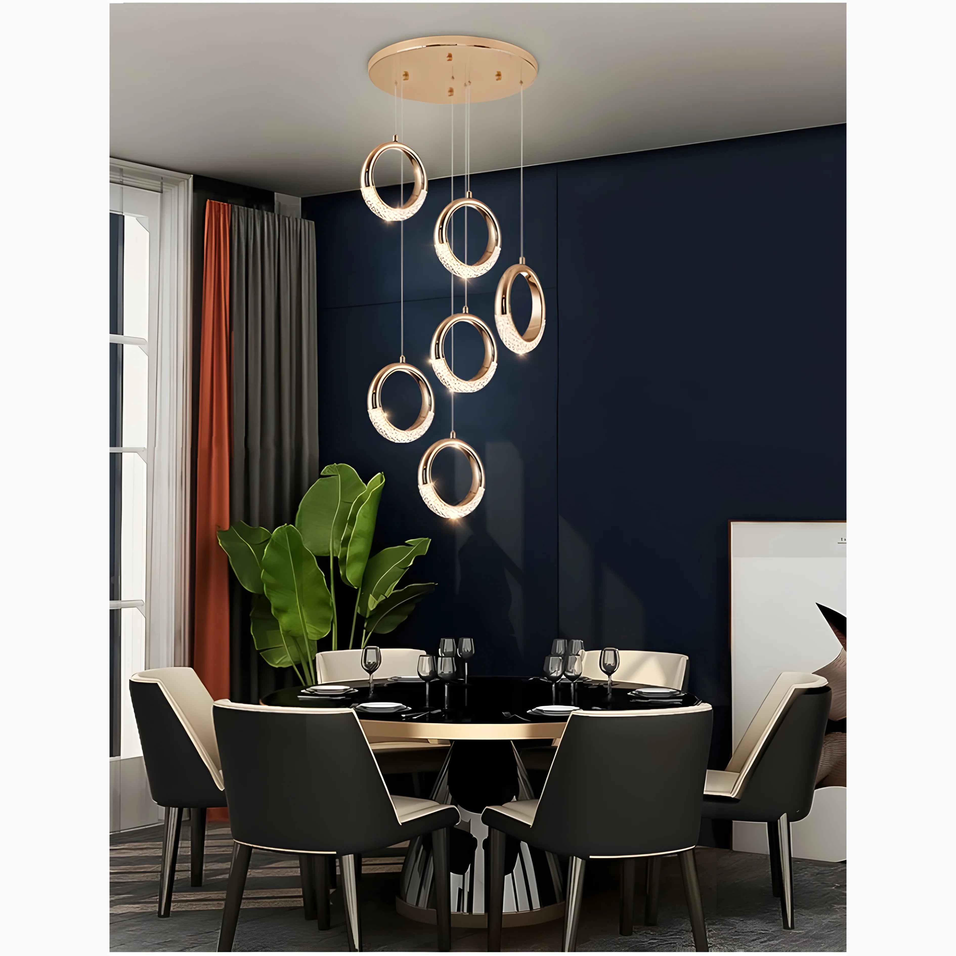Cannero Riviera | Luxury Gold Ring Pendant Lighting