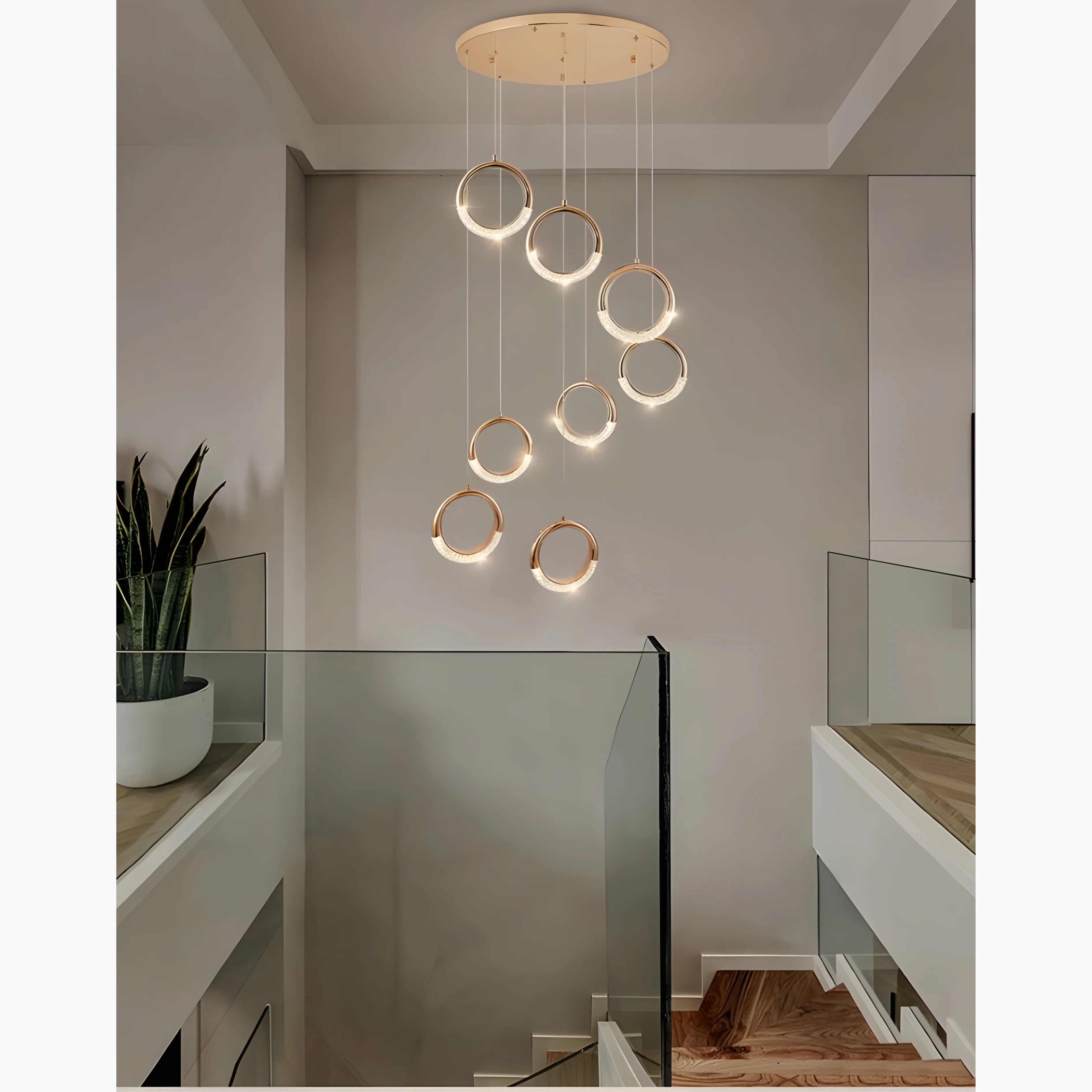 Cannero Riviera | Luxury Gold Ring Pendant Lighting