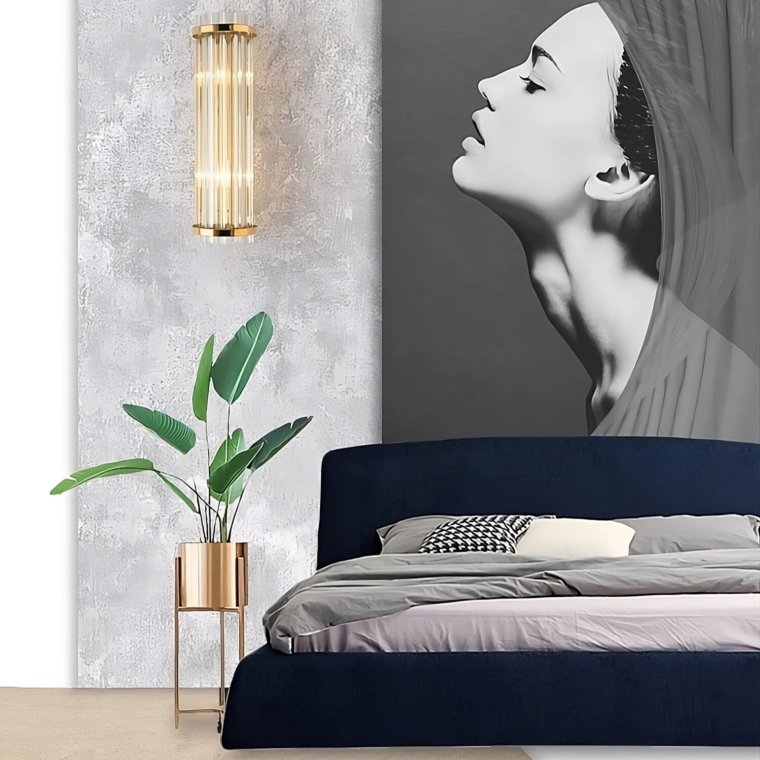 Luxury Crystal Wall Lamp in Nordic Style for Living Room, Bedroom