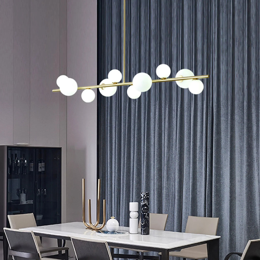 Cadegliano-Viconago | Horizontal Linear Chandelier for Dining Room