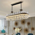 Ahrntal | Luxury Rectangular Crystal LED Chandelier for Dining room