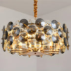 Aalst | Modern Drum Gold Chandelier for Living Room