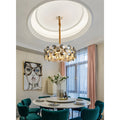 Aalst | Modern Drum Gold Chandelier for Living Room