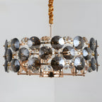 Aalst | Modern Drum Gold Chandelier for Living Room