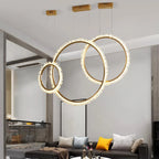 Aarau | Crystal Pendant Light in the Shape of Rings