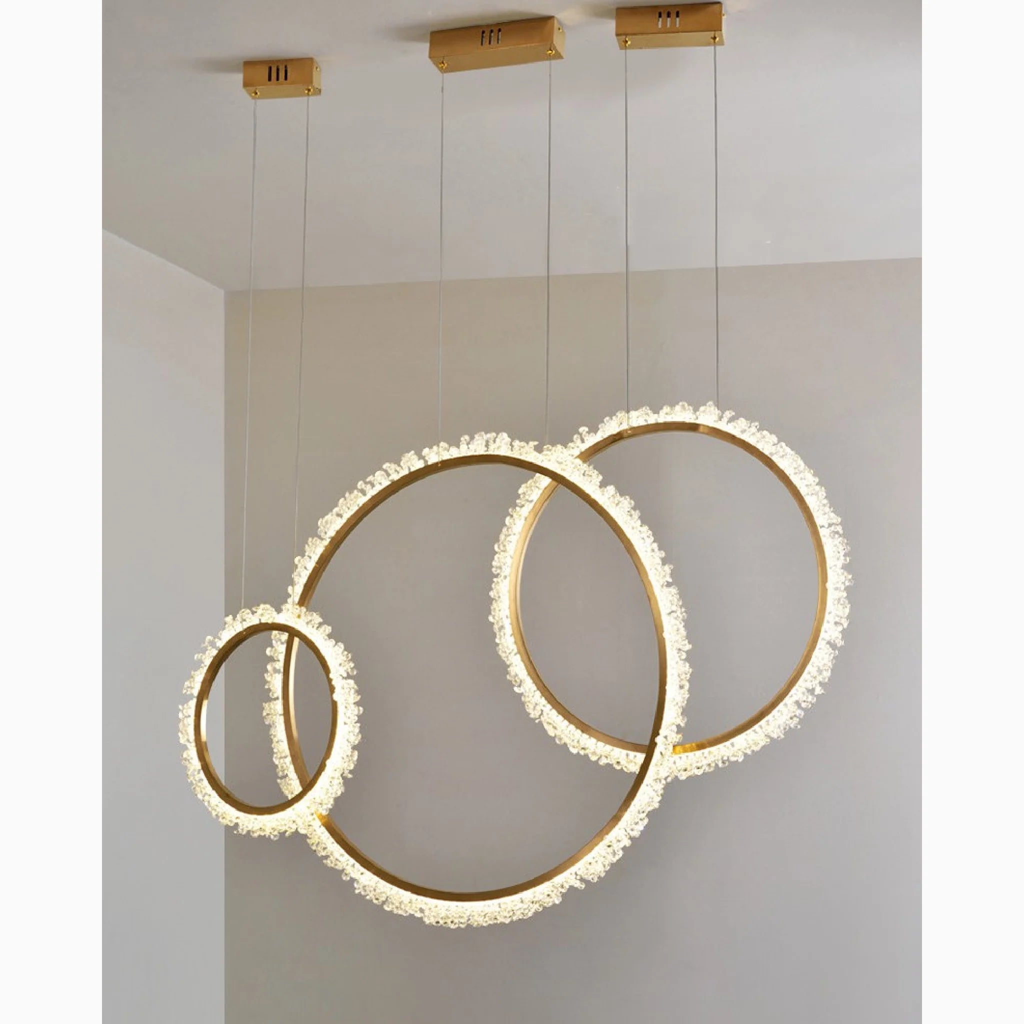 Aarau | Crystal Pendant Light in the Shape of Rings