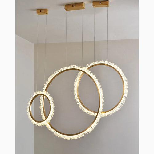 Aarau | Crystal Pendant Light in the Shape of Rings