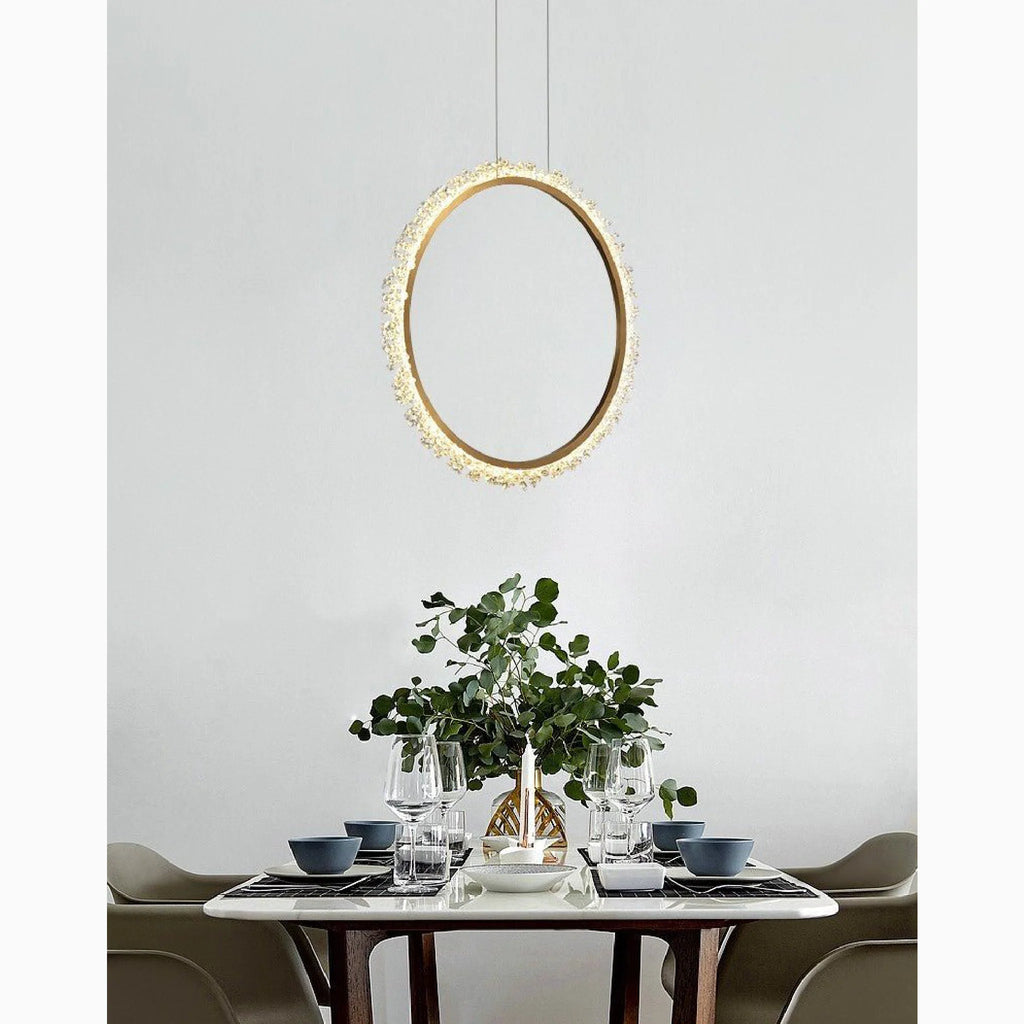 Aarau | Crystal Pendant Light in the Shape of Rings