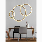 Aarau | Crystal Pendant Light in the Shape of Rings