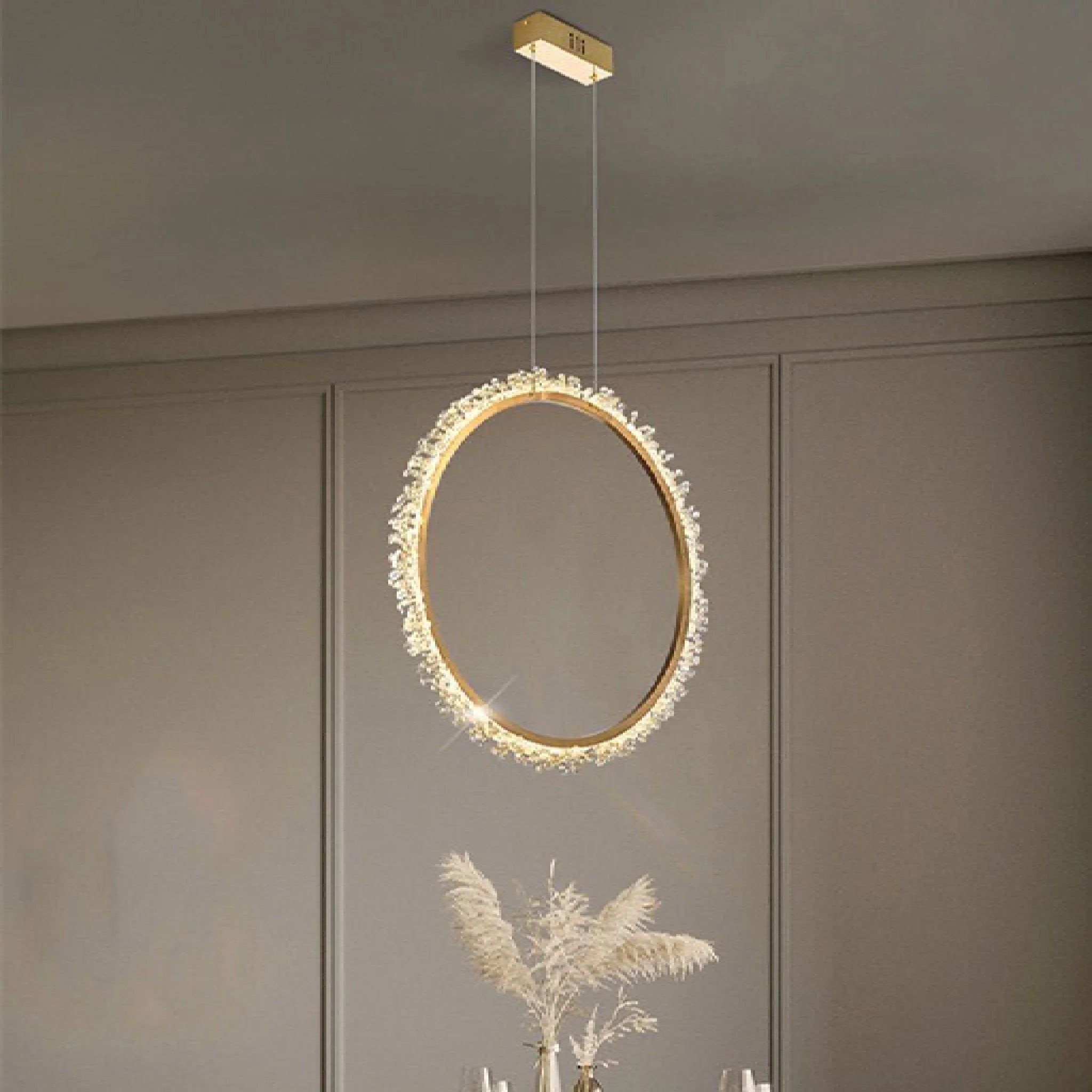 Aarau | Crystal Pendant Light in the Shape of Rings