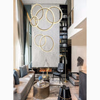 Aarau | Crystal Pendant Light in the Shape of Rings