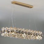 Abbateggio | Rectangle Luxury Gold Crystal Modern Chandelier