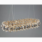 Abbateggio | Rectangle Luxury Gold Crystal Modern Chandelier