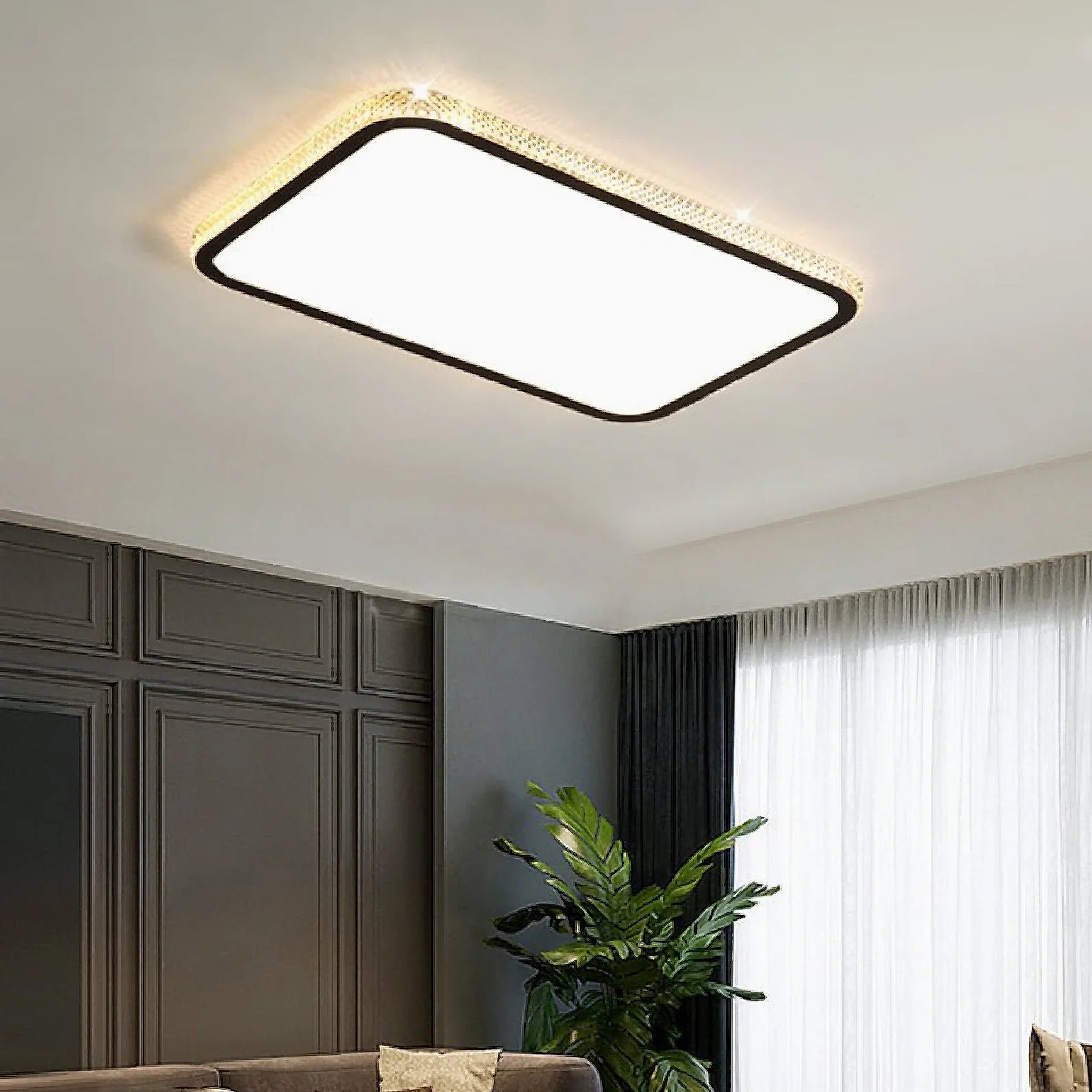 Abbiategrasso | Rectangle Crystal LED Ceiling Light
