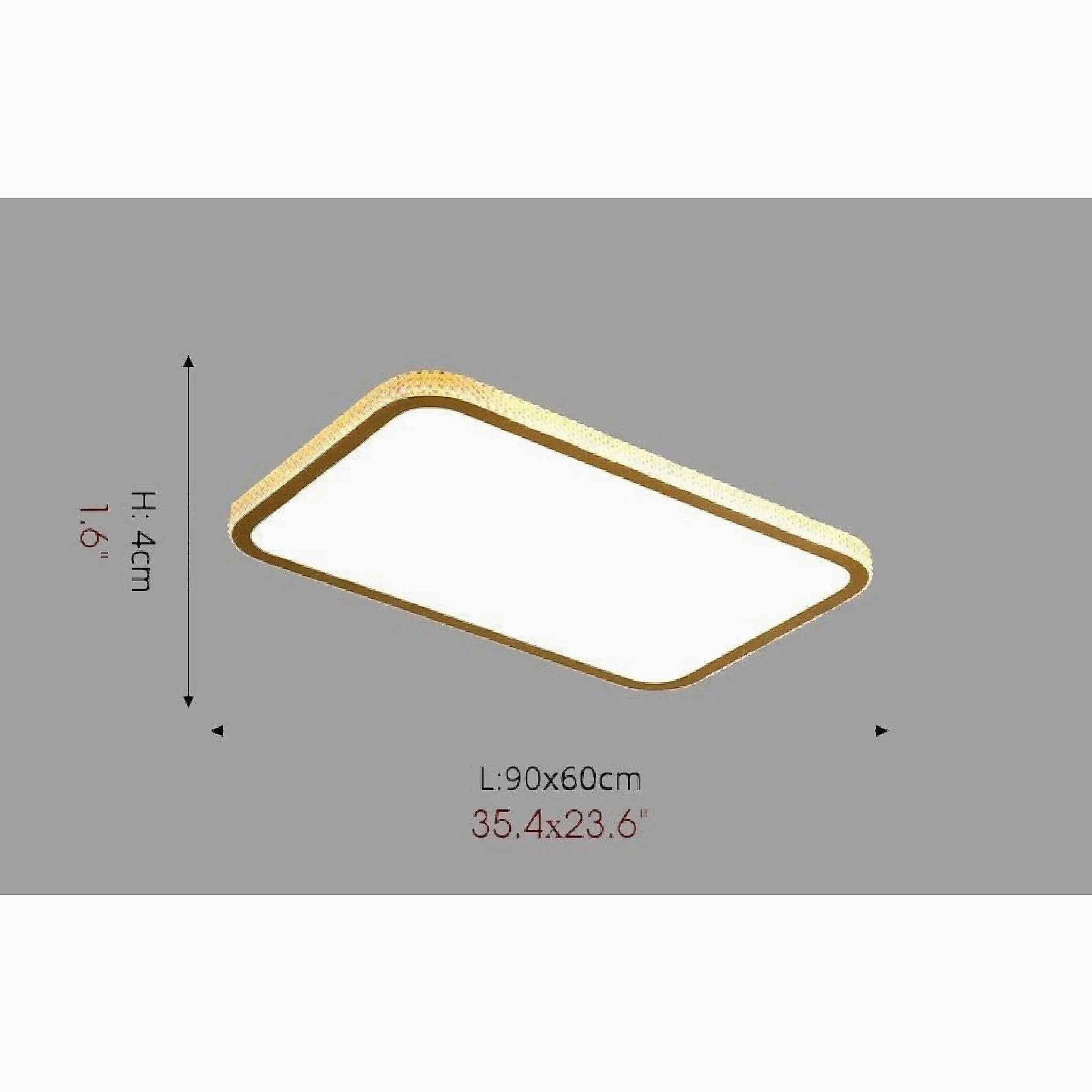 Abbiategrasso | Rectangle Crystal LED Ceiling Light