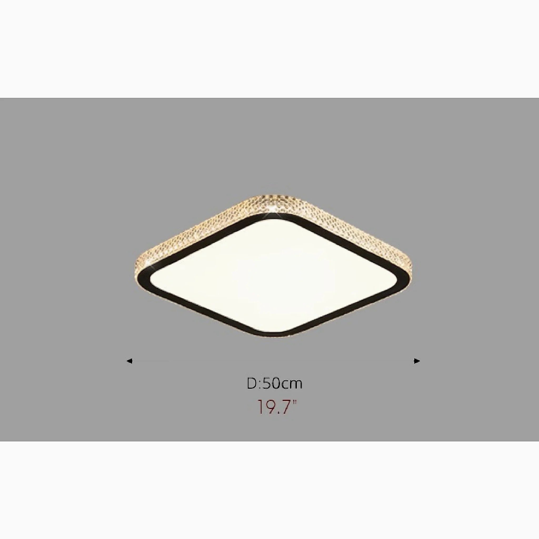 Abetone | Square Crystal LED Ceiling Light