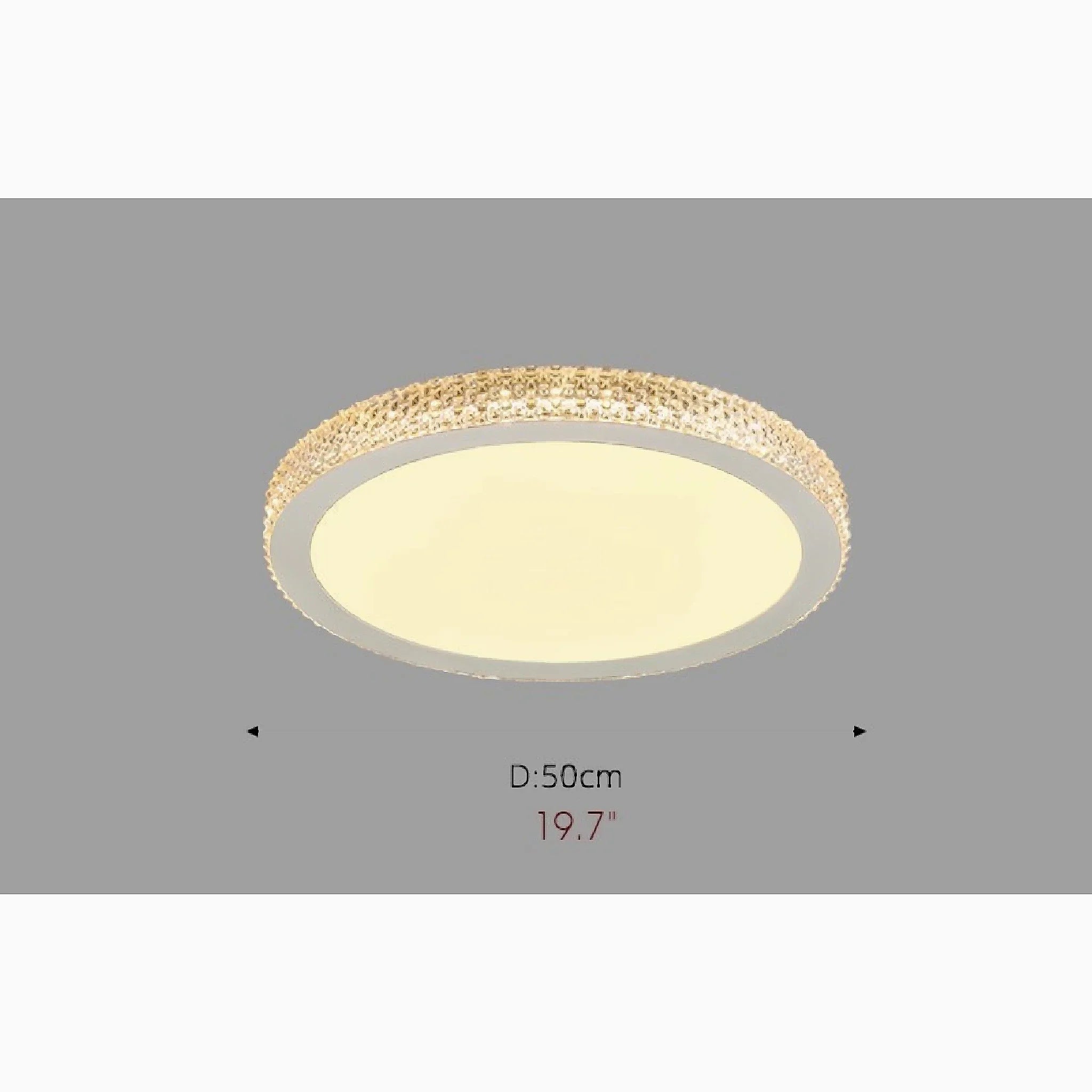 Abriola | Round Crystal LED Ceiling Light