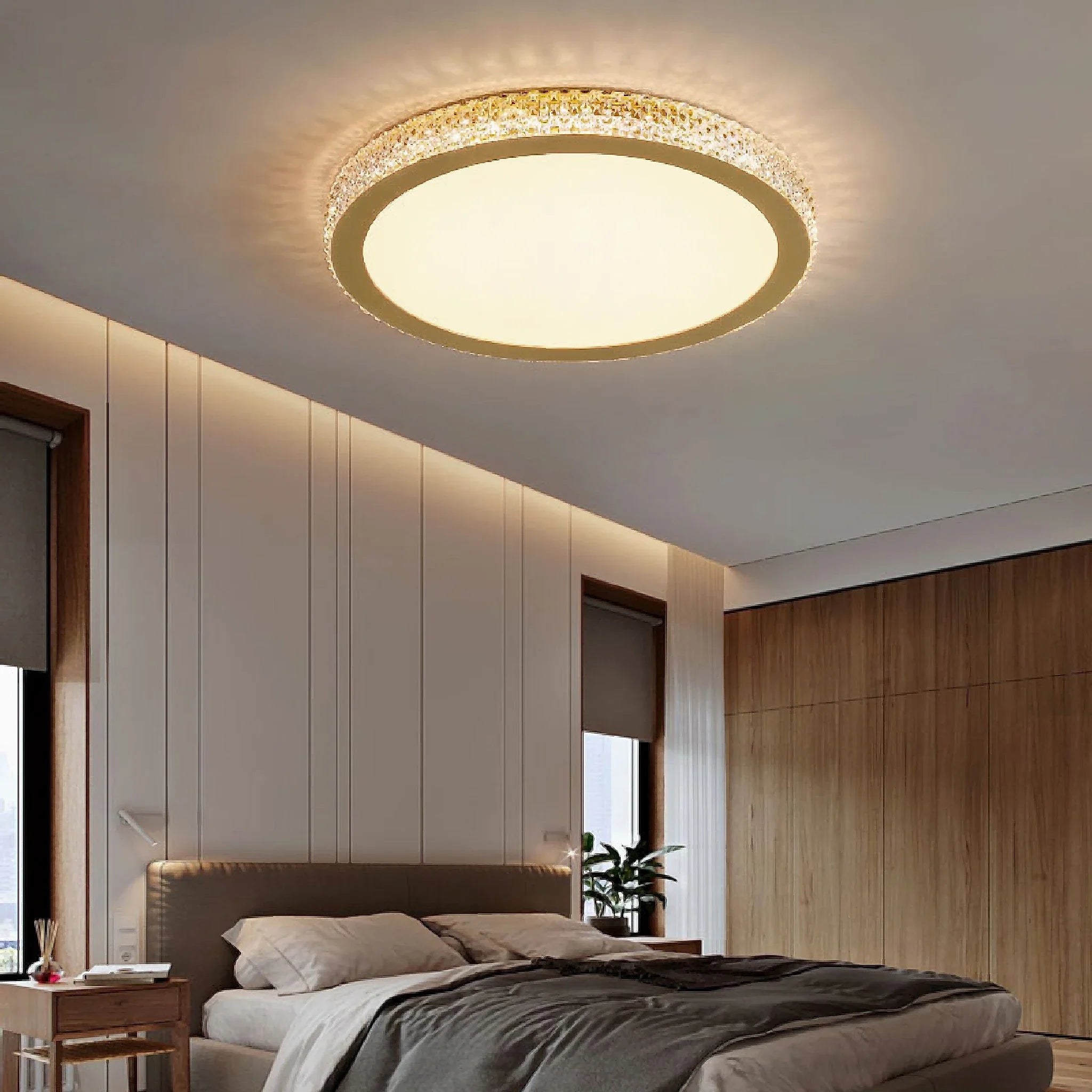 Abriola | Round Crystal LED Ceiling Light