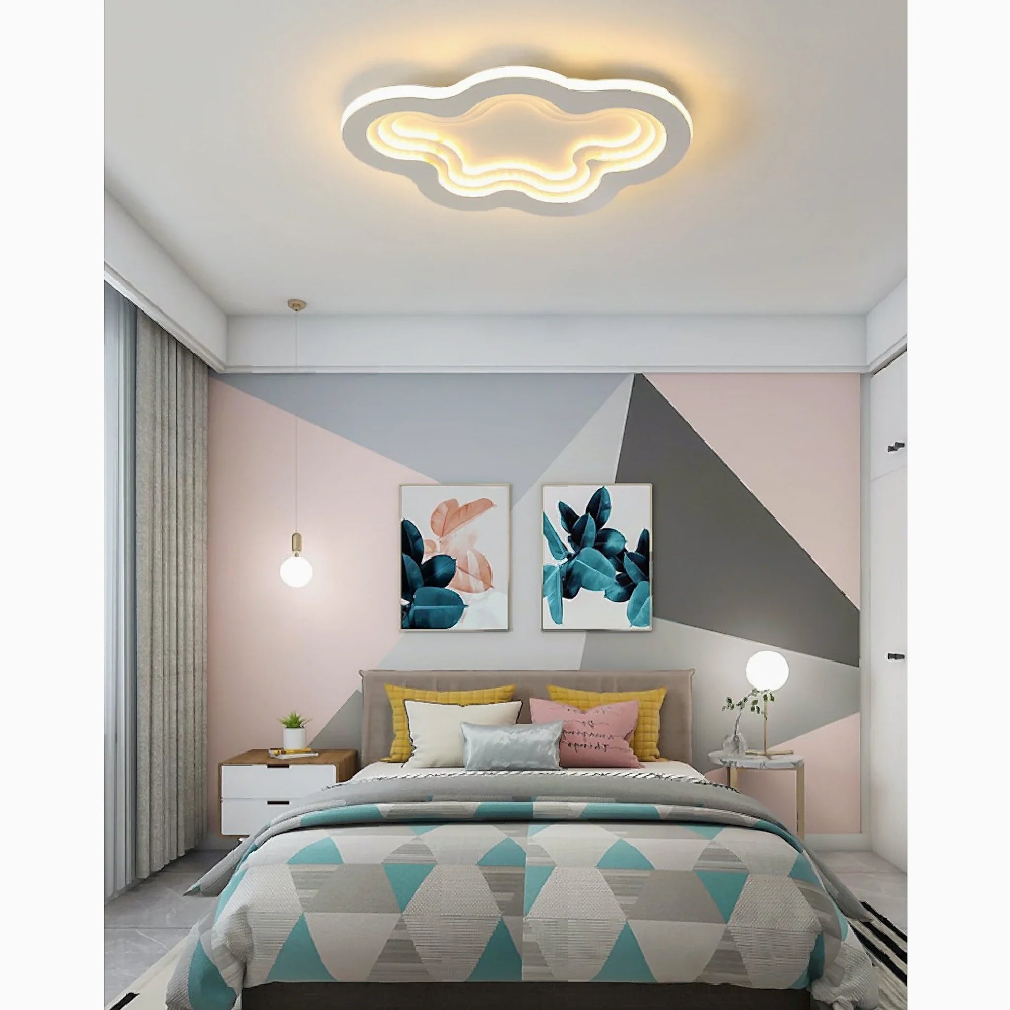 Acate | Minimalist Cloud LED Ceiling Light For Kids Room