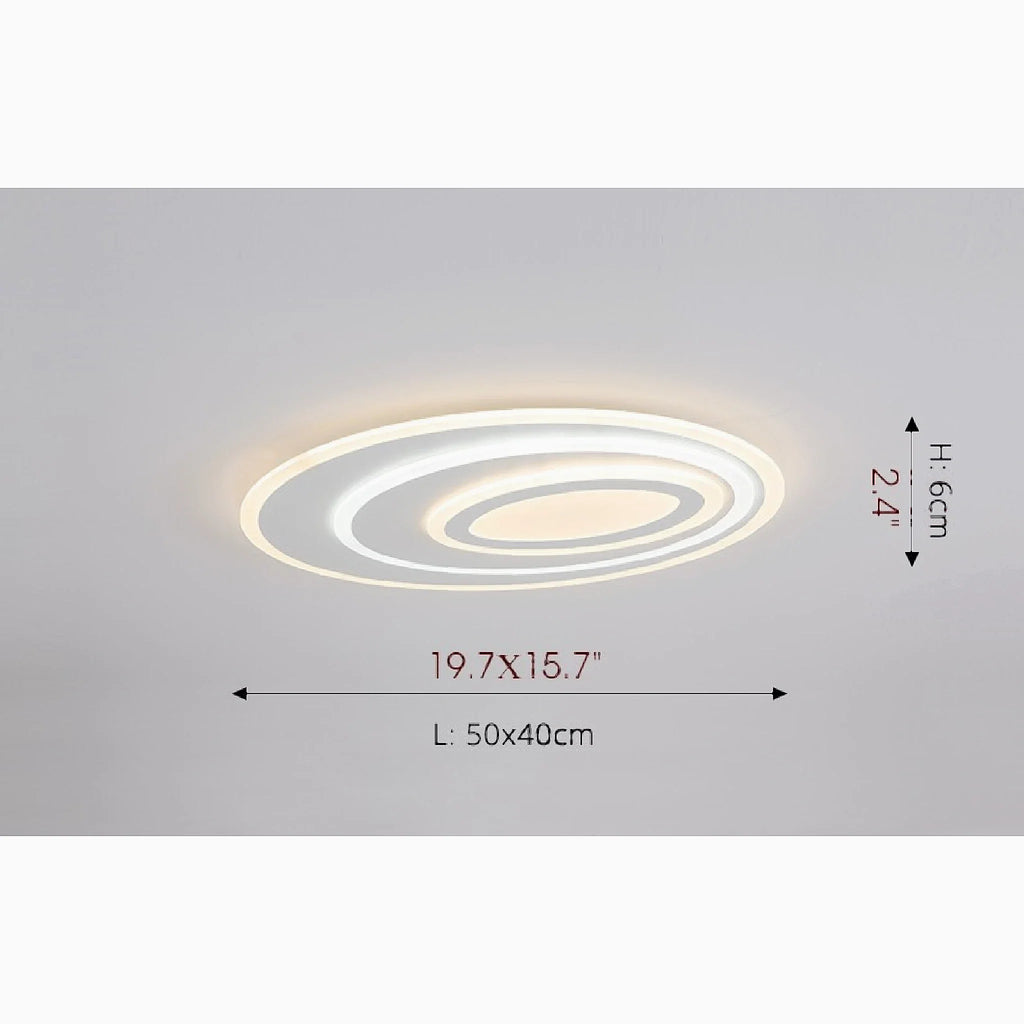 Acceglio | Minimalist Oval LED Ceiling Light