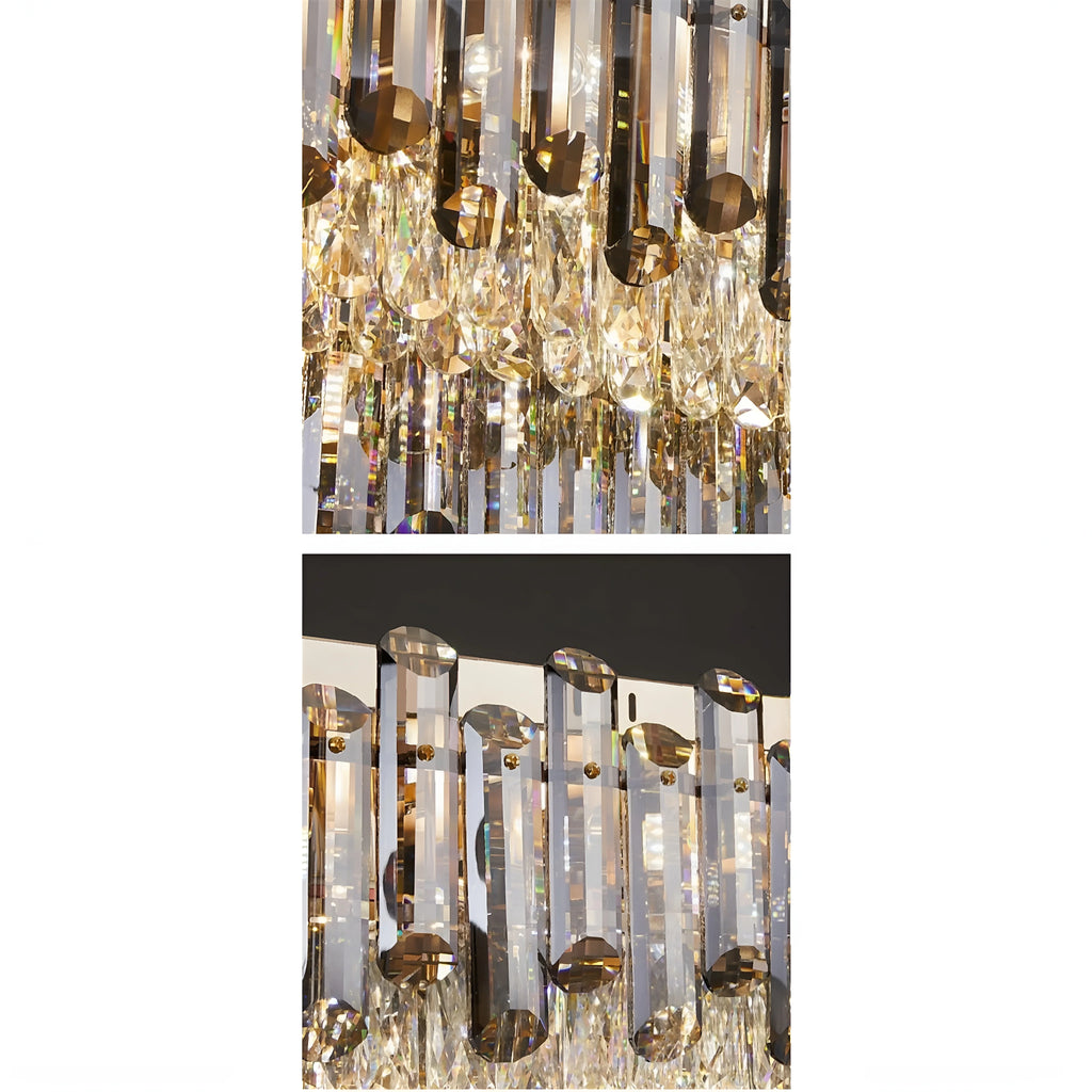 Acciano | Modern Rectangular Crystal LED Chandelier