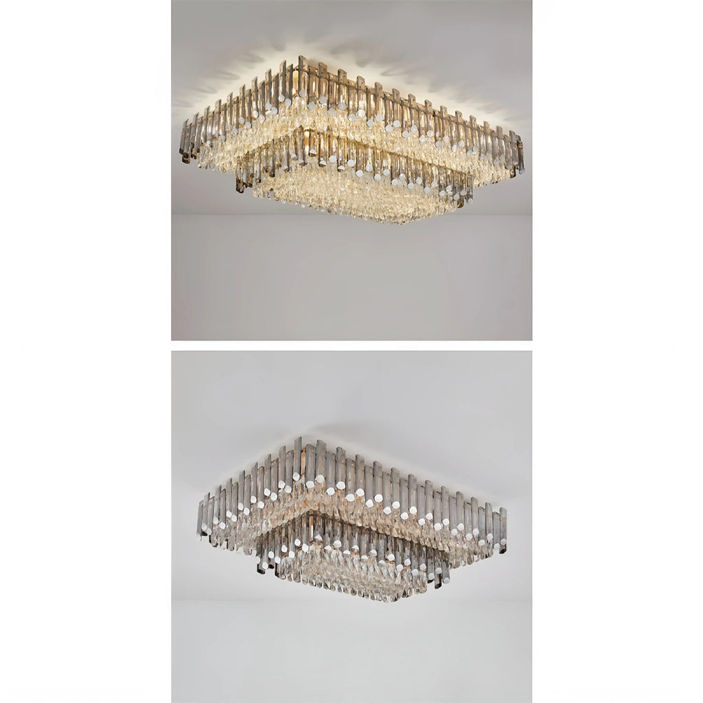 Acciano | Modern Rectangular Crystal LED Chandelier