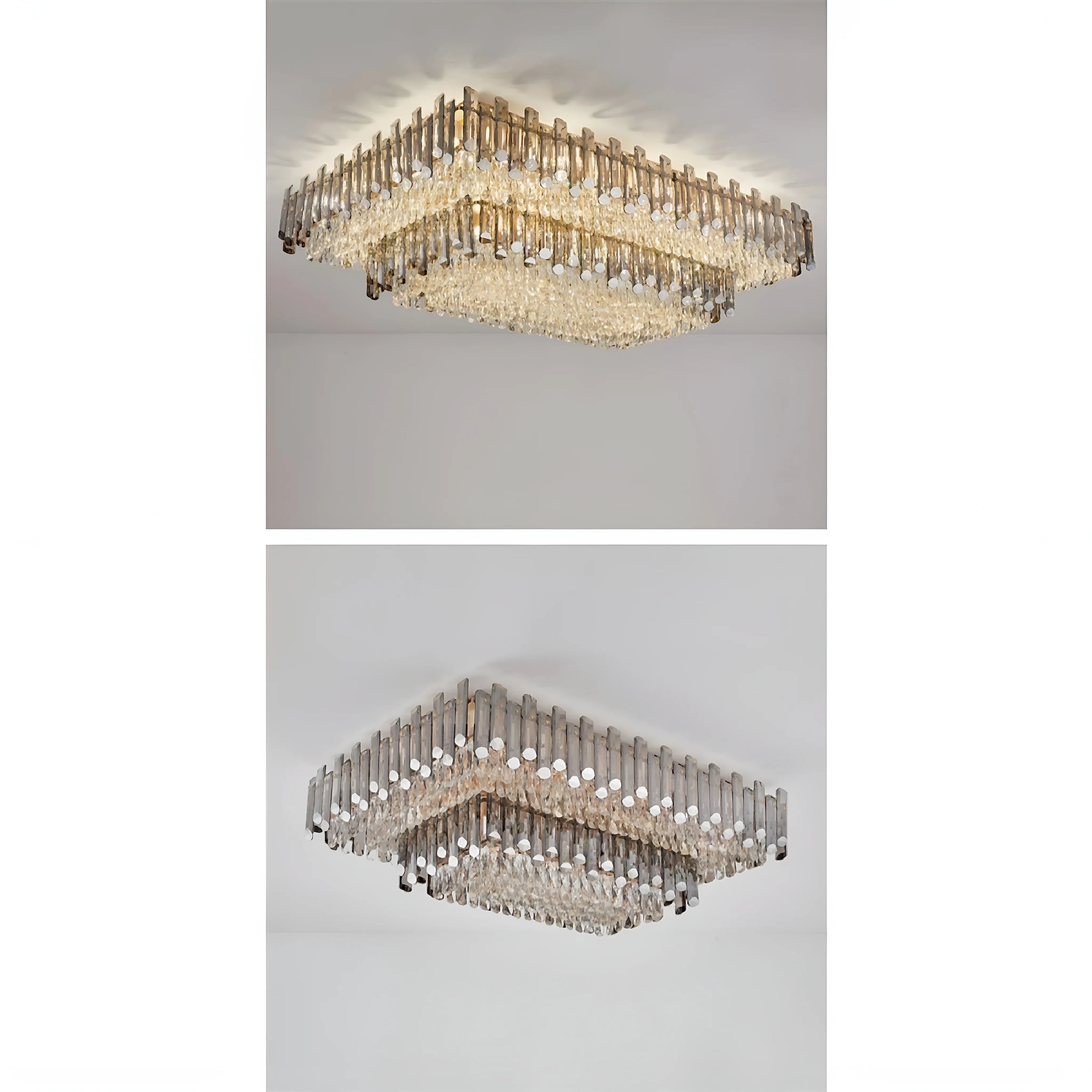 Acciano | Modern Rectangular Crystal LED Chandelier