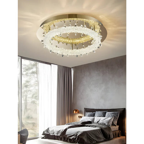 Acerno | Modern Round Crystal LED Ceiling Chandelier