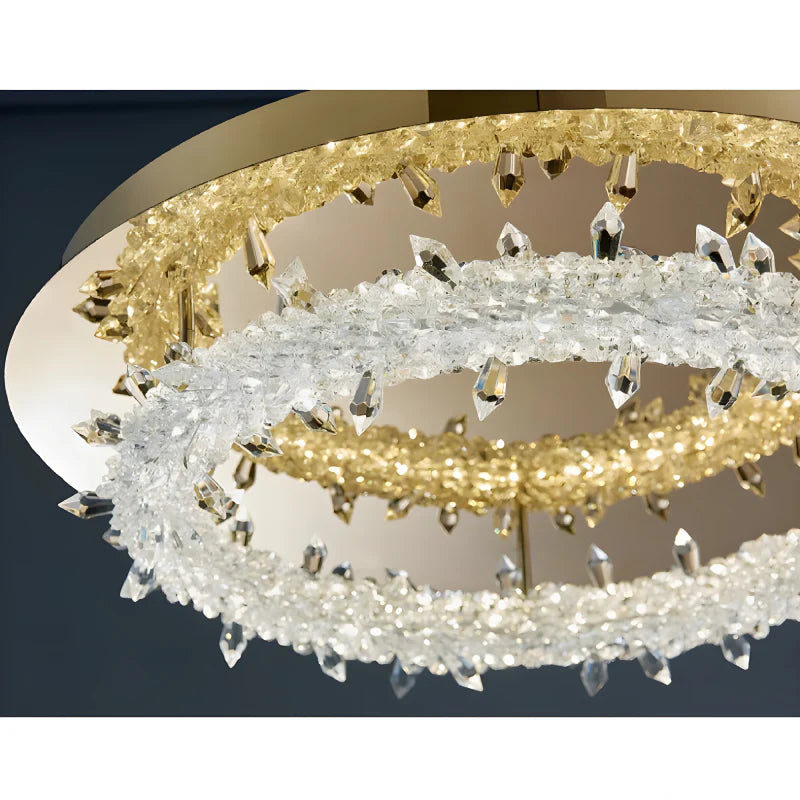 Acerno | Modern Round Crystal LED Ceiling Chandelier