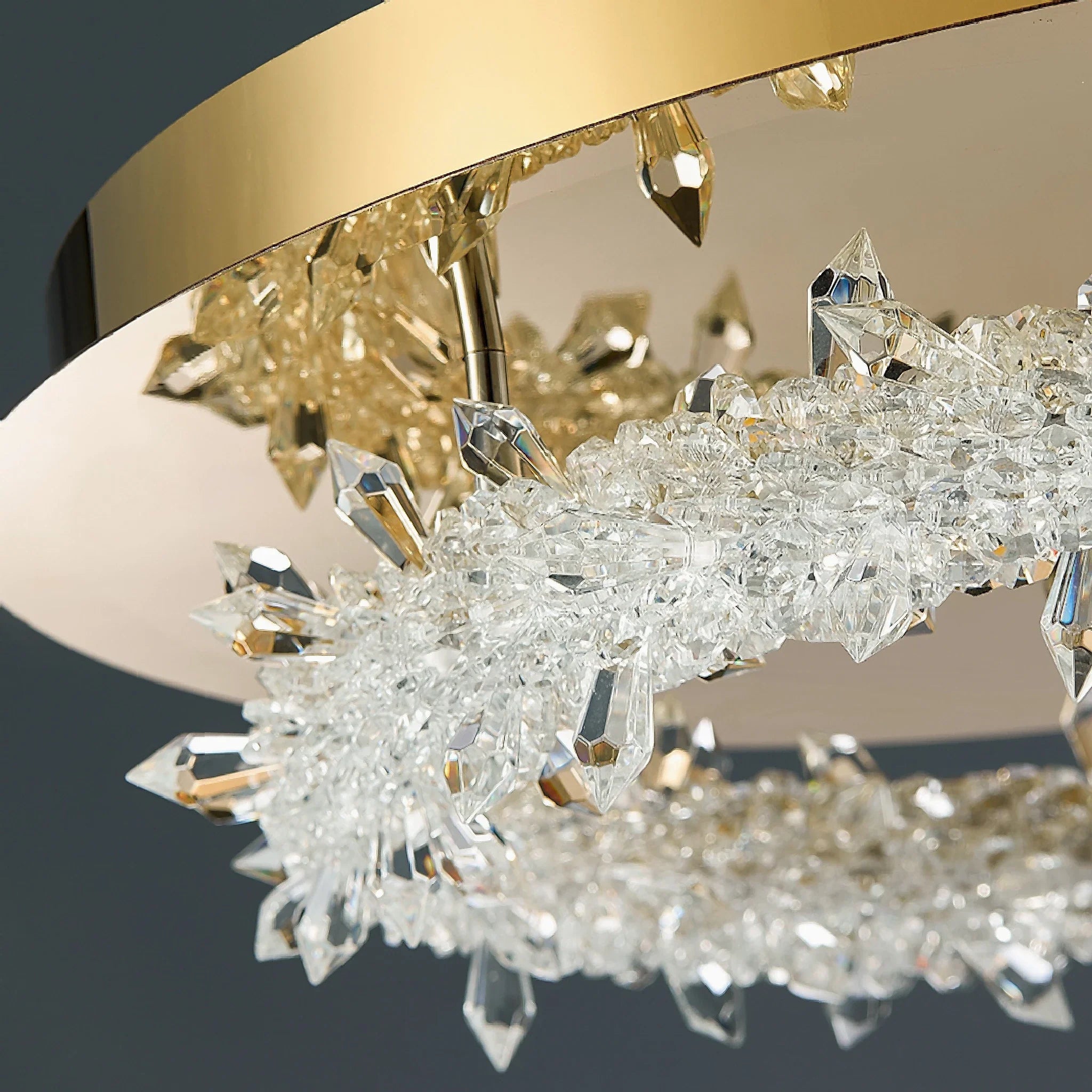 Acerno | Modern Round Crystal LED Ceiling Chandelier