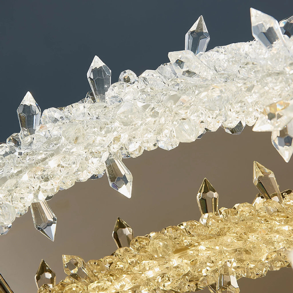 Acerno | Modern Round Crystal LED Ceiling Chandelier