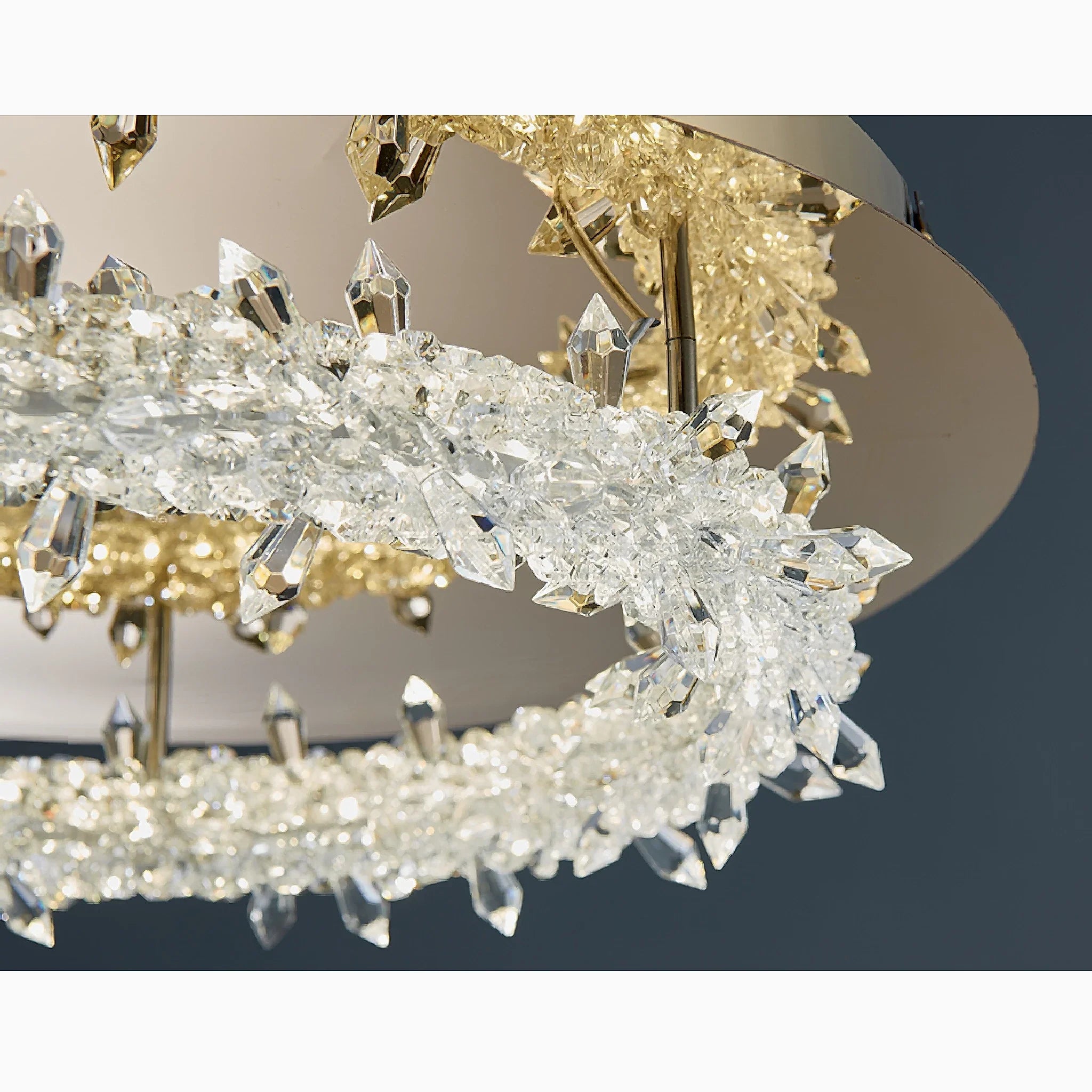 Acerno | Modern Round Crystal LED Ceiling Chandelier