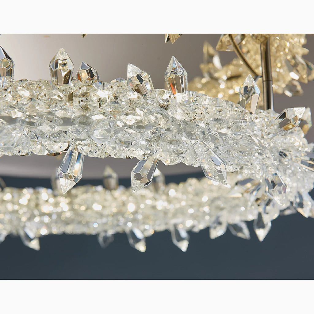 Acerno | Modern Round Crystal LED Ceiling Chandelier