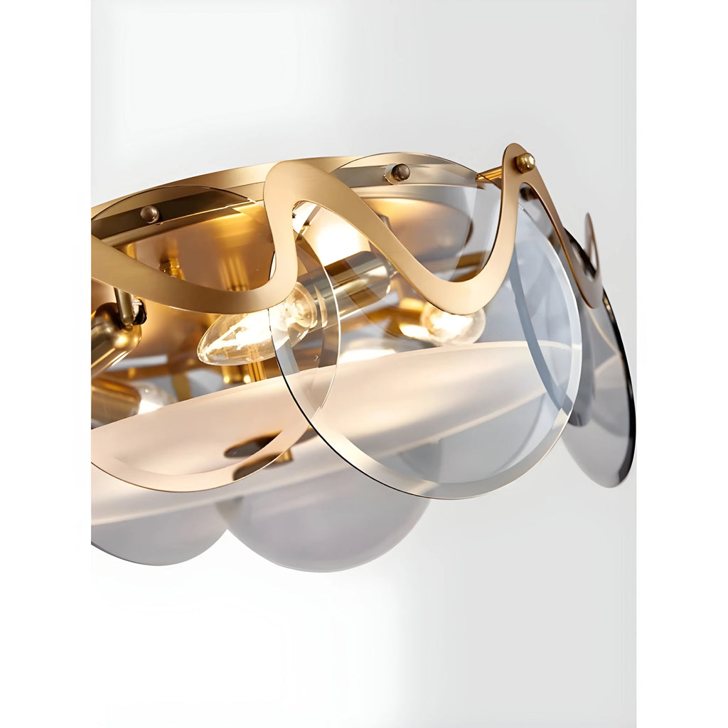 Acerra | Modern Drum Glass Ceiling LED Chandelier