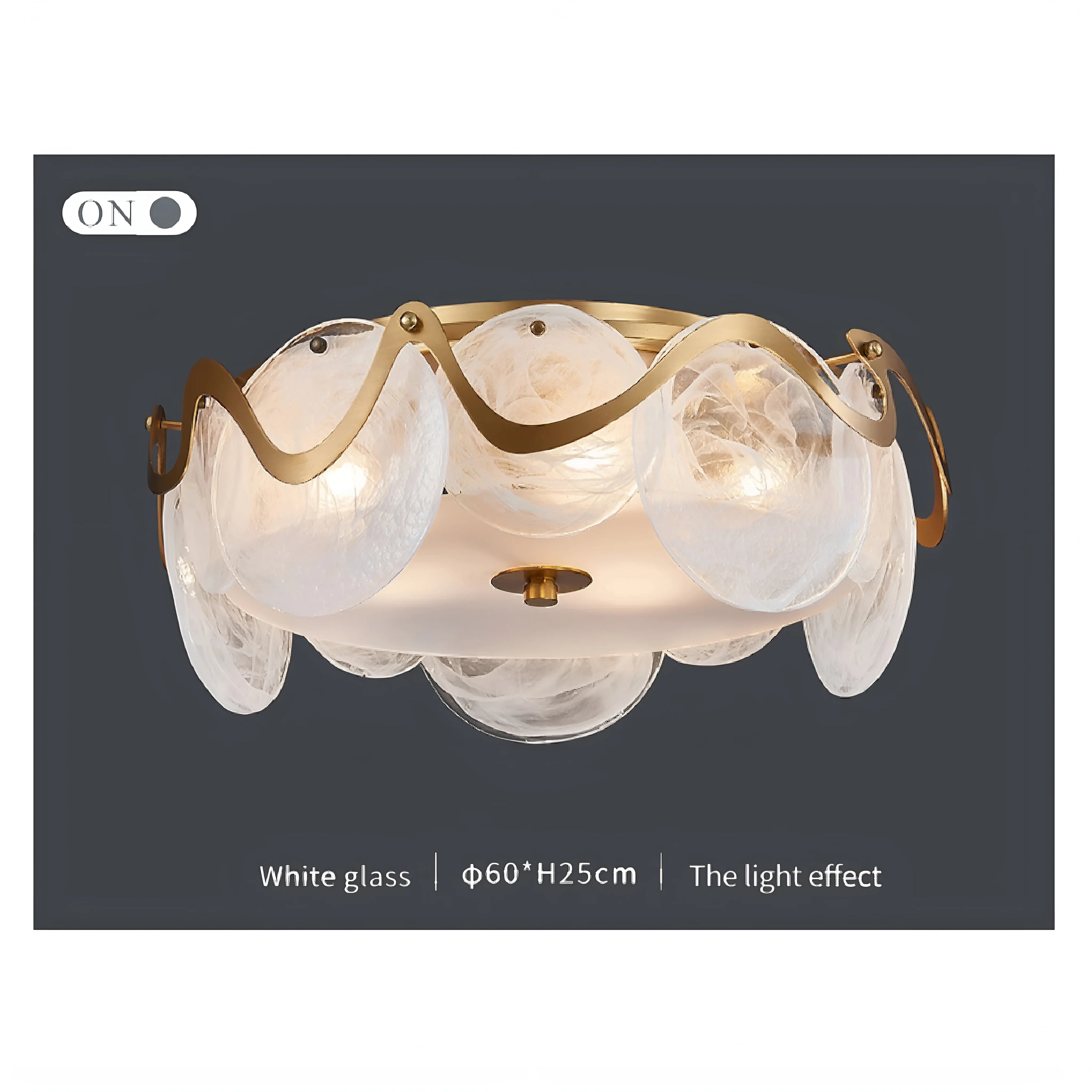 Acerra | Modern Drum Glass Ceiling LED Chandelier